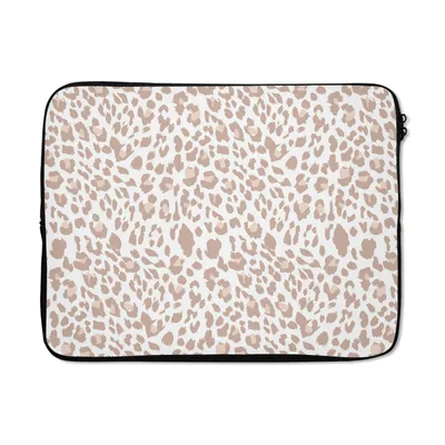 Produktbild von MuchoWow® Laptop Hülle 15 Zoll Panther Druck - Pastell - Weiß Laptoptasche - Laptoptasche - Sleeve - Rundum-Schutz