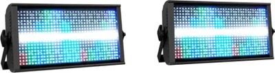 Image de lumière de scène LED 200W, 768 LED RGB, vitesses stroboscopiques variables, 2pcs prix des lumières, prise UE