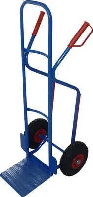 Produktbild von Stahlrohr Sackkarre 300 kg - Ladeschaufel 280x280 mm - EU (Räder nach Ihrer Wahl - siehe Varianten) HIER: Luftrad / PVC-Felge / Gleitlager