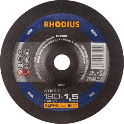 Produktbild von RHODIUS Trennscheibe XTK77 180 x 1,5 mm gekr.