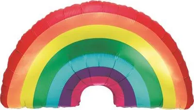Produktbild von Aufblasbarer Regenbogenballon, 91 cm