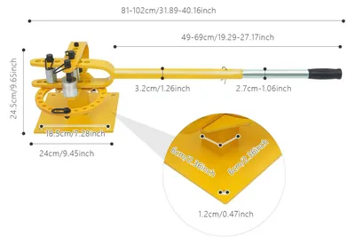 Image de Cintreuse de tubes - Cintreuse manuelle - Usage intensif - Capacité de cintrage 8×32 mm/6×50 mm - Différentes couleurs