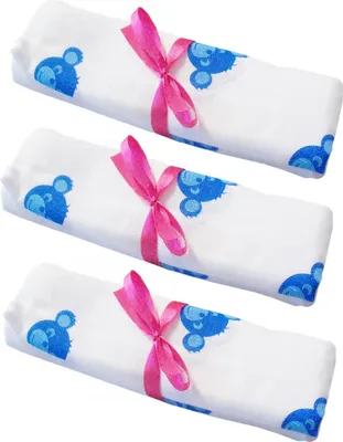 Produktbild von Odenwälder Mullwindeln Blaubär 3er Pack