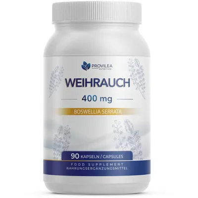 Produktbild von Provilea Weihrauch Kapseln | Ideal für deine tägliche Routine | Mit Boswellia serrata | 90 Kapseln Inhalt
