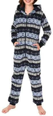 Obrázek produktu pro Dívčí overal pyžamo s dlouhým rukávem - norský motiv - 291 467 97 959 ; navy , 176