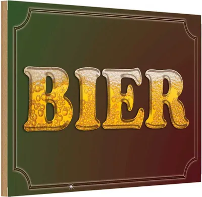 Produktbild von vianmo Holzschild 12x18 cm Bier Alkohol Essen Trinken