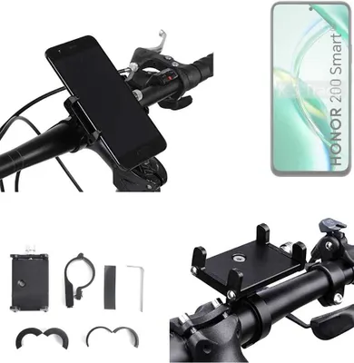 Produktbild von K-S-Trade Handyhalterung für das Fahrrad kompatibel mit Honor 200 Smart Halter Lenkstange Fahrradhalterung Motorrad Bike Mount Befestigung Smartphone
