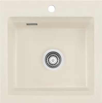 Produktbild von KeraDomo Spüle KARA 51 in JASMIN mit Handbetätigung / ab Schrankbreite 50 cm / Einbauspüle