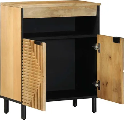 Zdjęcie produktu dla VidaXL 4017745, Brązowy, Metal, Drewno, 600 mm, 330 mm, 750 mm