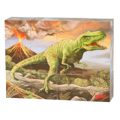 Produktbild von Würfelpuzzle Dinosaurier