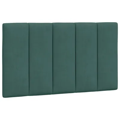 Image de vidaXL Coussin de tête de lit "Hanko" vert foncé 80 cm velours