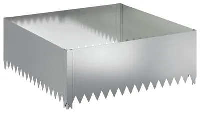 Image de vidaXL Bordure de pelouse 100 x 100 x 35 cm en acier argenté