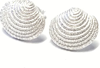 Produktbild von Ohrstecker 925/- Sterling Silber Muschel - Herzmuschel - maritim - Strandfund