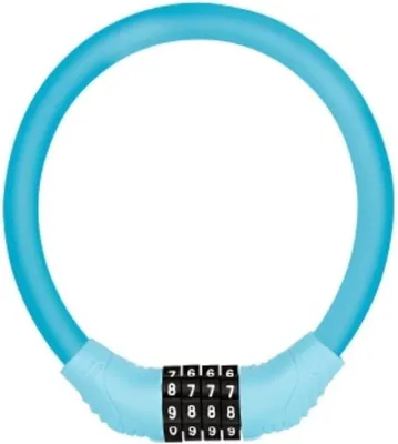 Immagine prodotto di Lucchetto per bicicletta a 4 cifre, con catena, colore blu, adatto per biciclette per bambini