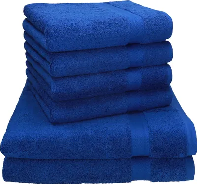 Produktbild von Betz 6-tlg. Handtuch-Set PREMIUM - 2 Liegetücher 4 Handtücher 100% Baumwolle  Farbe: royalblau