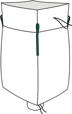 Produktbild von 6x Big Bag 90x90x115cm mit Schürze und Auslauf SWL 1.000 kg