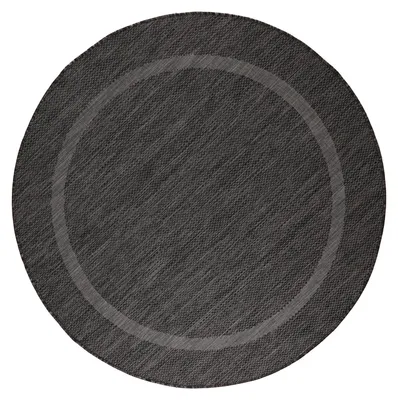Image de Relax Tranqua tapis extérieur/intérieur rond Ø 120cm noir