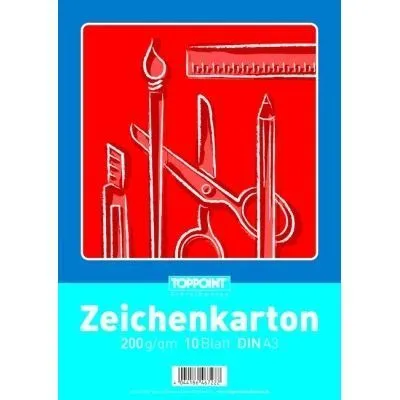 Produktbild von Zeichenkarton Zeichenkartonblock DIN A3 200g 10 Blatt