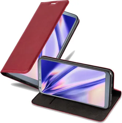 Obrázek produktu pro Cadorabo Case for LG G6 Protective Case in Red Pouzdro na mobilní telefon s magnetickým zavíráním