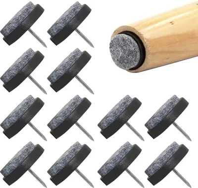 Produktbild von 20 Filzgleiter für Möbel, 28 mm Stuhlgleiter, ideal für Stuhlbeine, 9 mm dicke Stuhlpuffer, Stuhlgleiter zum Annageln, schützen Fliesen und Böden