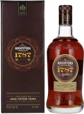 Produktbild von Angostura 1787 15 Years Old Super Premium Rum 40,00 % 0,70 Liter