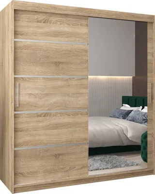 Produktbild von Kleiderschrank, Schiebetürenschrank Schlafzimmer, Schrank mit Spiegel VERONA 2 180 cm
