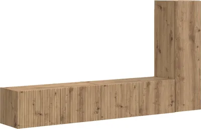 Zdjęcie produktu dla vidaXL Szafka pod telewizor ścienna 3 szt. materiał drewnopochodny dąb Artisan