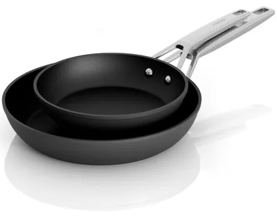 Immagine prodotto di Set di padelle antiaderenti da 20 cm e 26 cm, prive di , adatte per piani cottura a induzione, colore grigio