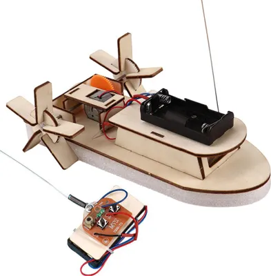 Produktbild von Wooden Remote Control Boat Toy für Student Science Technology Produktionssteuerboot