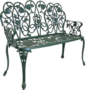 Produktbild von abc HOME | Gartenbank aus Aluminiumguss | Jugendstil