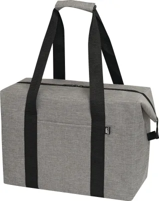 Produktbild von Kühltasche Groß Faltbar – Thermotasche, XXL Isoliertasche für Einkauf und Camping, RPET, ca. 38x19x26cm (17L) Grau