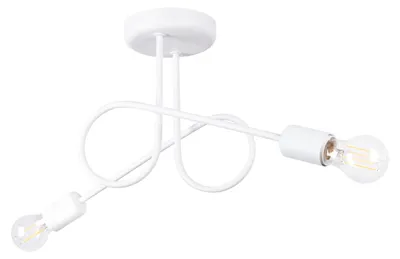 Immagine prodotto di Lampadario LOOP 2 bianco 2xE27 15W acciaio 25.5x18x57cm Sollux Lighting