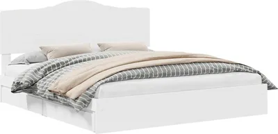 Obrázok produktu pre Úložná posteľ so zásuvkou Biela 180 x 200 cm Kompozitné drevo
