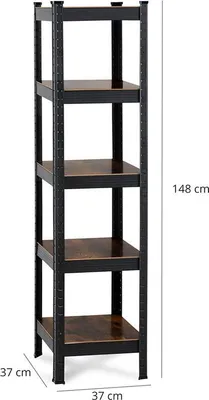 Produktbild von Regal Heavyrack Design, 148 x 37 x 37 cm, schwarz