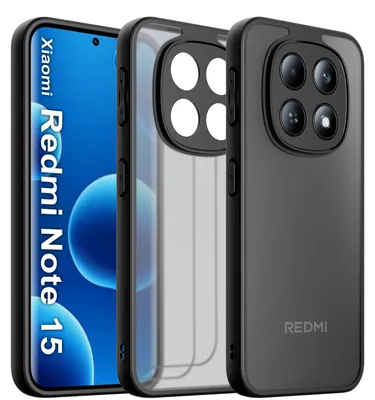 Immagine prodotto di Etui do Xiaomi Redmi Note 15 4G | 15 5G WZMACNIANE MATOWE CZARNE PANCERNE