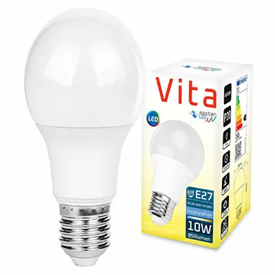 Obrázek produktu pro MasterLED LED žárovka, patice E27, typ A60, 10W, 800 lm, neutrální bílá, vhodná pro domácnost a kancelář