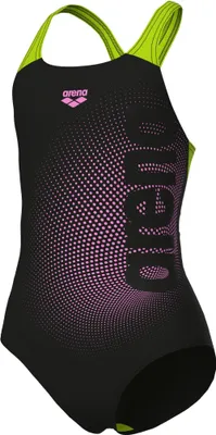 Produktbild von Arena DIM LIGHT SWIMSUIT Girls BLACK-ARTIC LIME 140