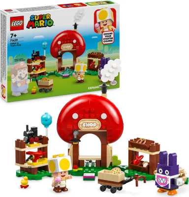 Produktbild von LEGO Super Mario Mopsie in Toads Laden – Erweiterungsset, Spielzeug mit 2 Figuren zum Bauen für Kinder, Fanartikel, Set zum Sammeln, Kleines Geschenk für Gamer, Jungs und Mädchen, ab 7 Jahren 71429