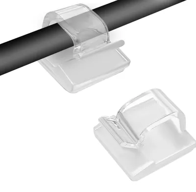 Productafbeelding van Kabelclips - Zelfklevend - Transparant - Set van 60
