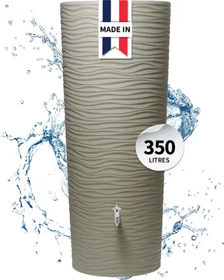 Image de Garantia NATURA 2in1 Réservoir d'eau de pluie Réservoir d'eau de pluie 350 L, 62x62x150 cm (LxlxH), crème sahara ; 326152