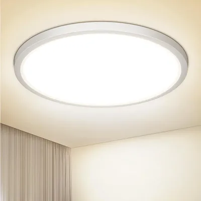 Productafbeelding van Plafondlamp LED Plafondverlichting Rond Plat 4000K, 18W/1800LM/IP44 Waterdicht