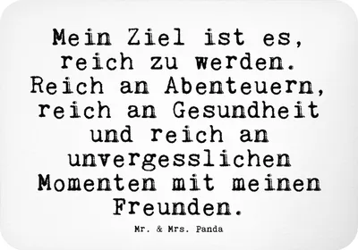 Produktbild von Mr. & Mrs. Panda magnet Mein Ziel ist es,... - Weiß - Geschenk, Notizhalter, Pinnwandmagnet, Freunde, Spruch Sprüche Weisheiten Zitate Lustig Weisheit Worte, Freund, Deko