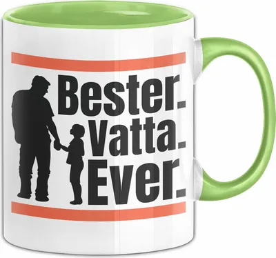 Produktbild von Bester Vatta Ever Tasse Geschenk zum Vatertag Geschenkidee Papa Geschenk von Sohn Tochter (Grün)