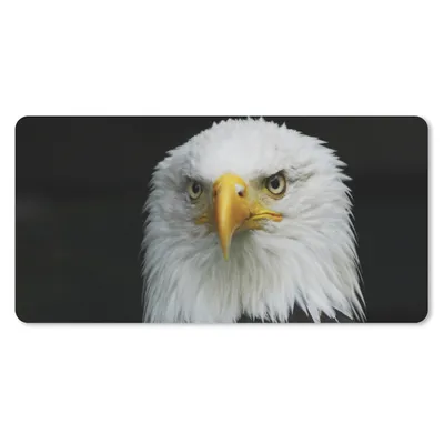 Produktbild von MuchoWow® Mauspad Mousepad Adler - Schwarz - Weiß 60x30 cm - Mousepads - Maus Mat - Pad - Mausunterlage - Nachhaltig