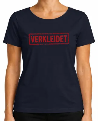 Productafbeelding van VERKLEEDPAK: Carnaval, Fasching, Halloween, Cosplay. Grappig dames T-shirt, marineblauw, maat XXL
