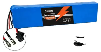 Image de Batterie lithium-ion, capacité de 100 Ah, compatibilité polyvalente, chargeur Bullet-SM