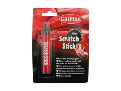 A product package for a car scratch repair stick.