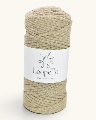 Immagine prodotto di Spago di cotone Loopello, diametro 3 mm, 100 metri – color sabbia
