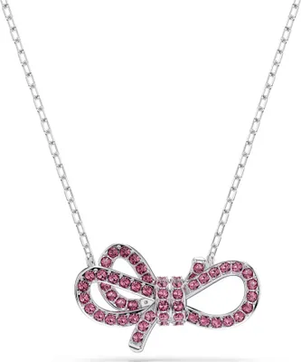 Produktbild von SWAROVSKI Halskette Damen Lifelong Bow Schleife Rosa Rhodiniert 5723556