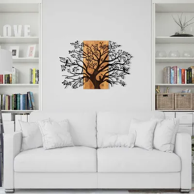Obrázek produktu pro Wallity, Kavak, nástěnná dekorace, černá, kov, 85 x 58 cm